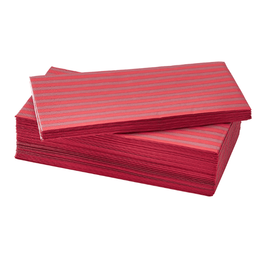 VINTERFINT Paper napkin, stripe pattern red, 38x38 cm