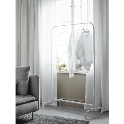 MULIG Clothes rack, white, 99x152 cm