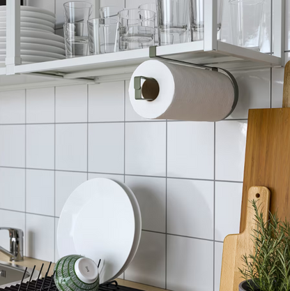 SMÅTUNGA Kitchen roll holder, grey-green