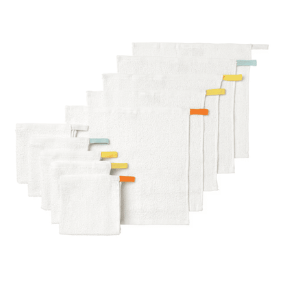 KRAMA Washcloth, white, 30x30 cm set of 10 pieces