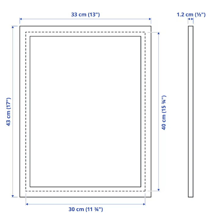 FISKBO Frame, white, 30x40 cm