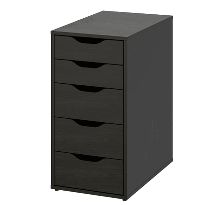 LAGKAPTEN / ALEX Desk, black-brown/black, 200x60 cm