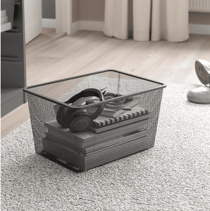 TROFAST Storage combination with boxes, grey/dark grey, 99x44x56 cm