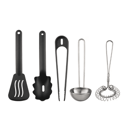 DUKTIG 5-piece toy kitchen utensil set, multicolour