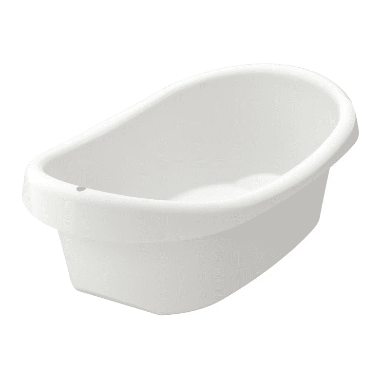 LÄTTSAM Baby bath, white/green