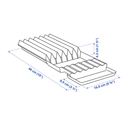 UPPDATERA Knife rack, anthracite, 20x50 cm