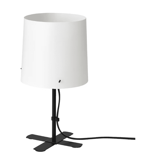 BARLAST Table lamp, black/white, 31 cm