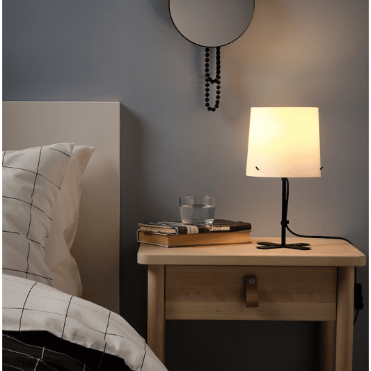 IKEA Table lamp, black/white, 31 cm