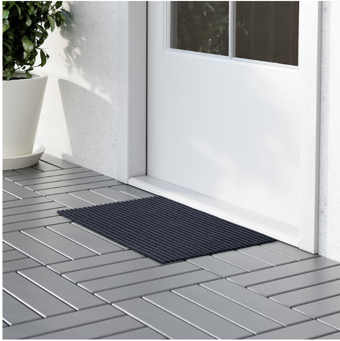 KRISTRUP Door mat, dark blue, 35x55 cm