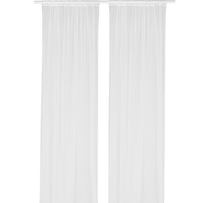 LILL Net curtains, 1 pair, white, 280x300 cm