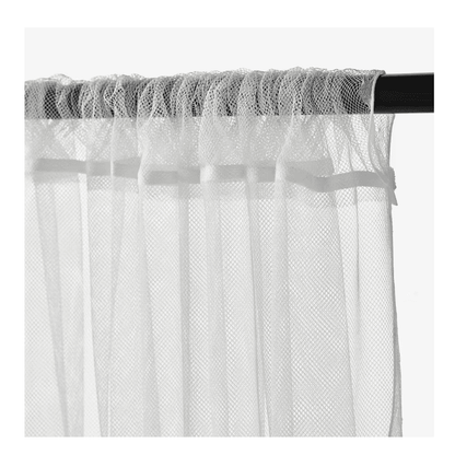 LILL Net curtains, 1 pair, white, 280x300 cm