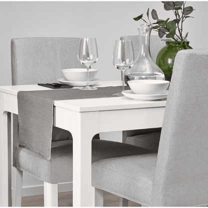 SVARTSENAP Table-runner, grey, 35x130 cm