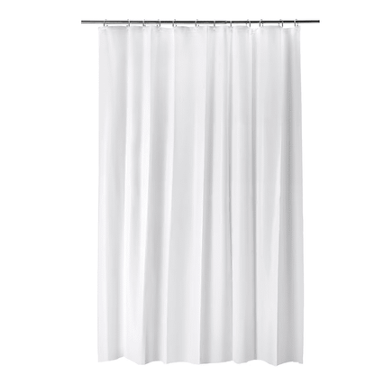 BJÄRSEN Shower curtain, white, 180x200 cm