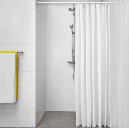 BJÄRSEN Shower curtain, white, 180x200 cm