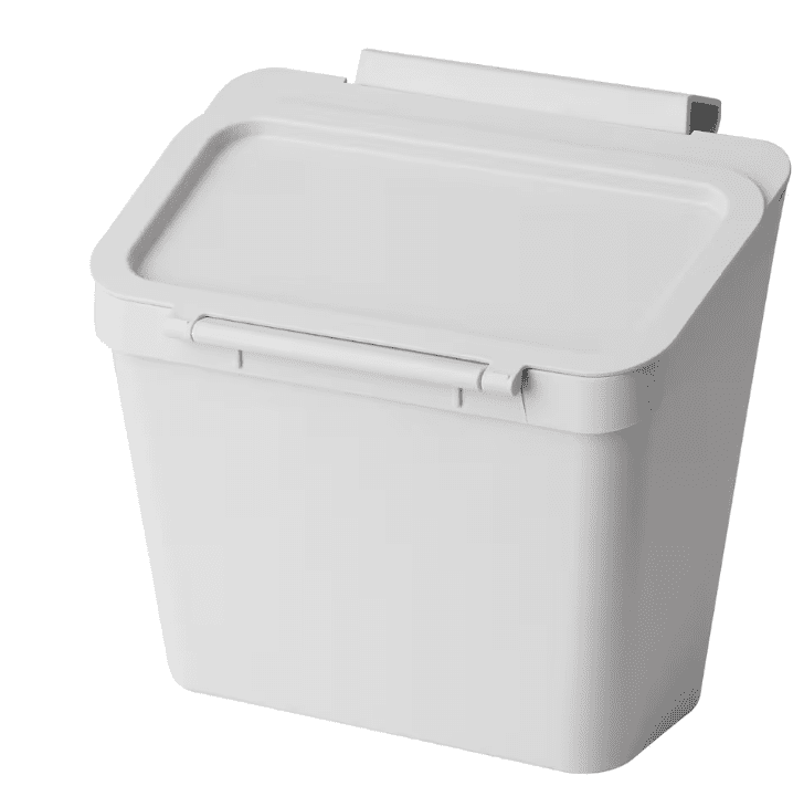 SKOLÄST Waste bin for cabinet with door, light grey