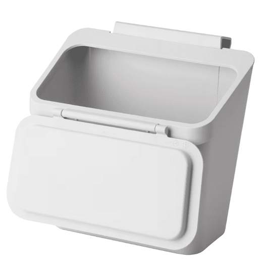 SKOLÄST Waste bin for cabinet with door, light grey