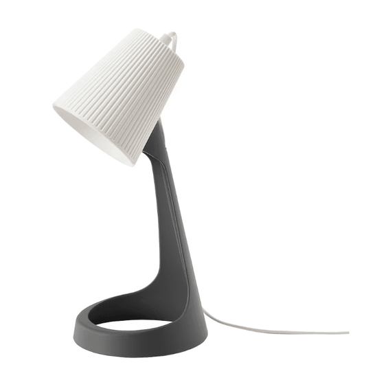 SVALLET Work lamp, dark grey/white