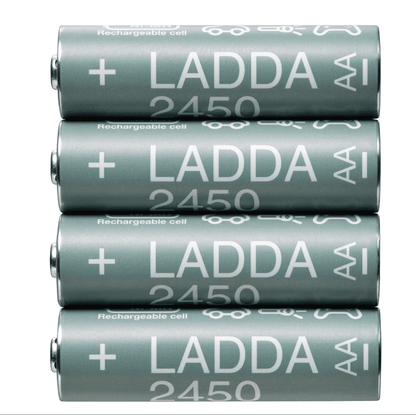 LADDA Rechargeable battery, HR06 AA 1.2V , 2450mAh set of 4 pieces