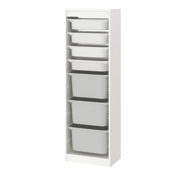 TROFAST Storage combination with boxes,  46x30x145 cm