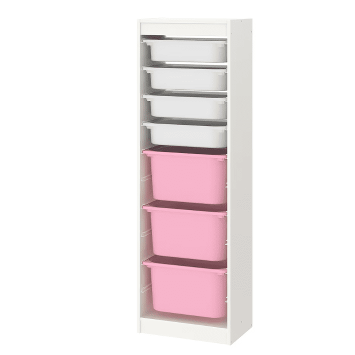 TROFAST Storage combination with boxes,  46x30x145 cm