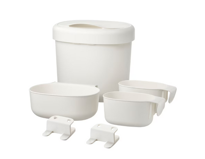 ÖNSKLIG Stor baskets changing tbl set of 4, white