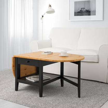 ARKELSTORP Coffee table, black, 65x140x52 cm