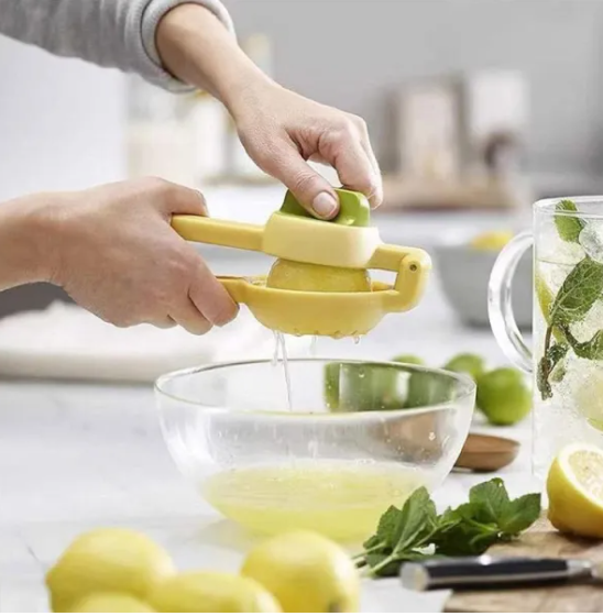 Handheld Lemon Squeezer Juicer Double Bowl Lemon Lime Squeezer Manual Orange Citrus Press Juicer