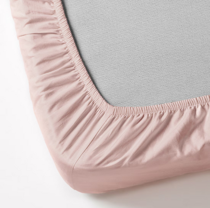 DVALA Fitted sheet, light pink, 180x200 cm