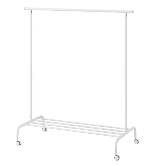 RIGGA Clothes rack, white