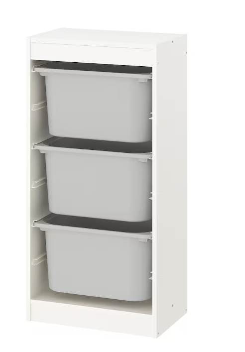 TROFAST Storage combination with boxes, 46x30x94 cm