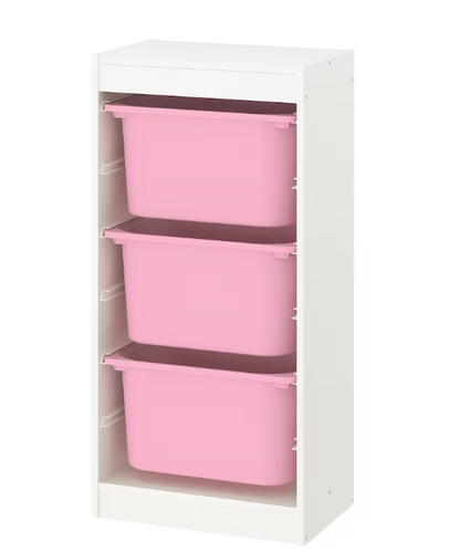 TROFAST Storage combination with boxes, 46x30x94 cm