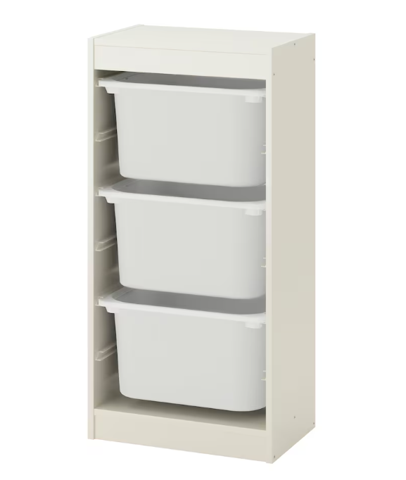 TROFAST Storage combination with boxes, 46x30x94 cm