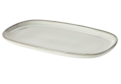 GLADELIG Plate, grey, 31x19 cm