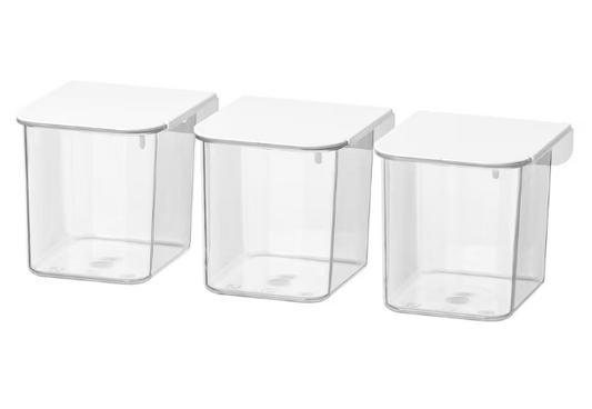 SKÅDIS Container with lid, white
