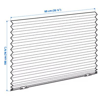 SCHOTTIS Pleated blind, white, 90x190 cm