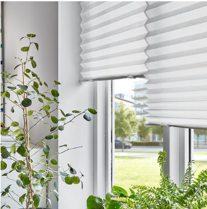 SCHOTTIS Pleated blind, white, 90x190 cm