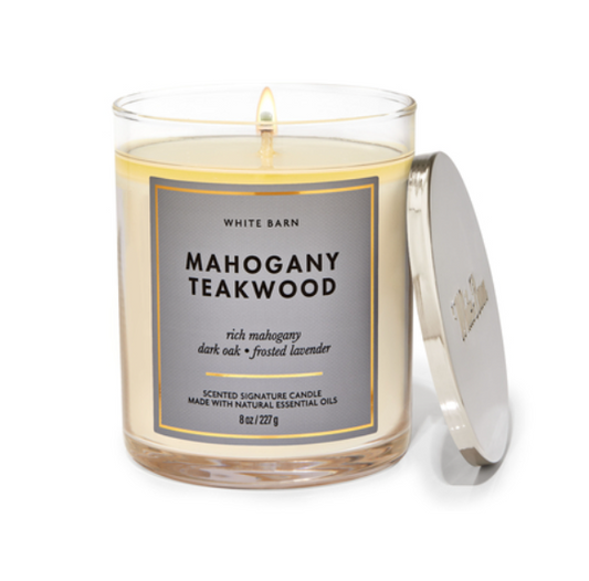 MAHOGANY TEAKWOOD Signature Single Wick Candle