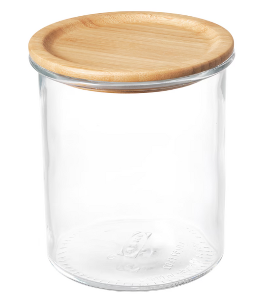 IKEA 365+ Jar with lid, glass/bamboo, 1.7 l