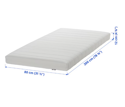 ÅFJÄLL Foam mattress, firm/white, 80x200 cm