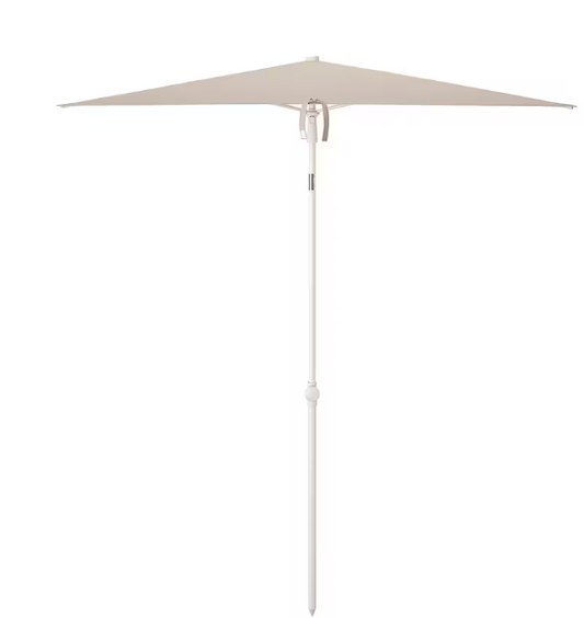 TVETÖ Parasol, tilting/grey-beige white, 180x145 cm