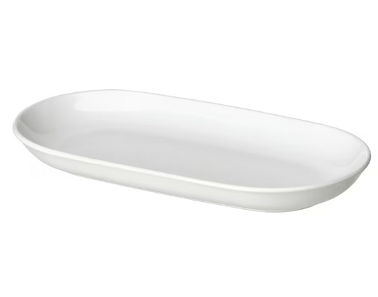 GODMIDDAG Serving plate, white, 36x22 cm