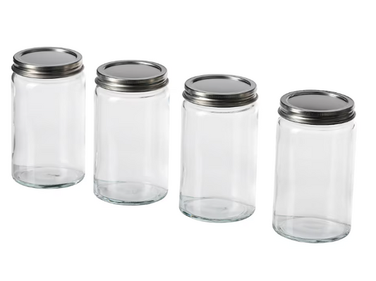 CITRONHAJ Spice jar, clear glass/stainless steel, 35 cl