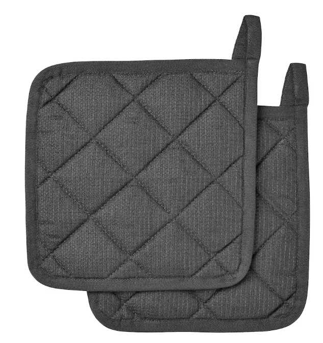 RINNIG Pot holder, grey, 21x21 cm