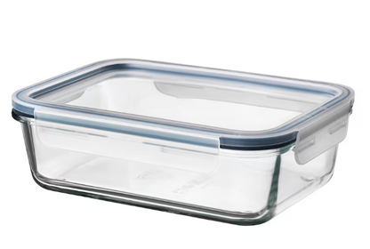 IKEA 365+ Food container with lid, rectangular glass/plastic, 1.0 l