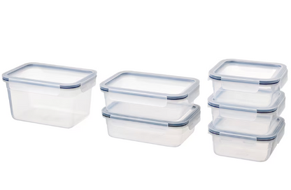 IKEA 365+ Food container with lid, set of 6, plastic