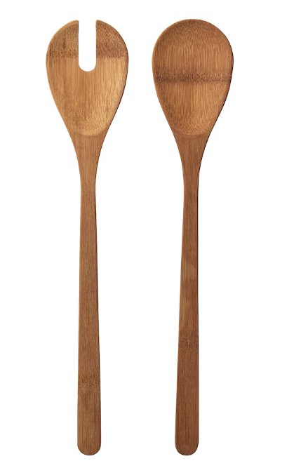 GRÖNSAKER 2-piece salad servers set, bamboo