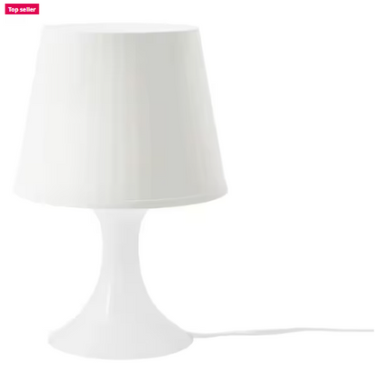 LAMPAN Table lamp, white, 29 cm