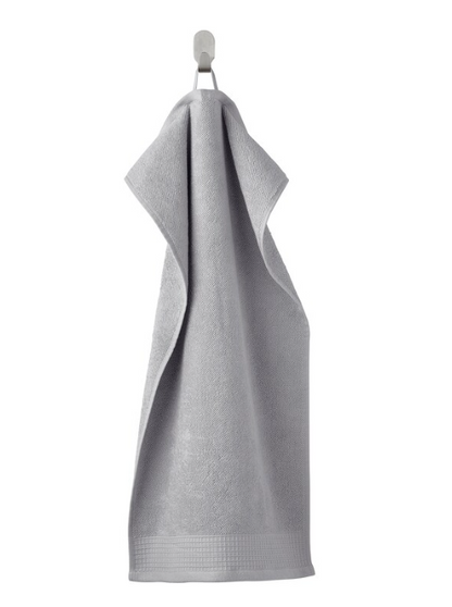 VINARN Hand towel, light grey, 40x70 cm