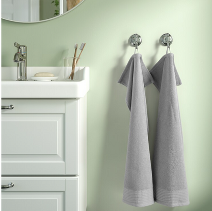 VINARN Hand towel, light grey, 40x70 cm