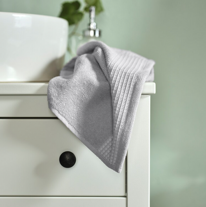 VINARN Hand towel, light grey, 40x70 cm